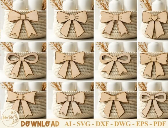 Download Wooden Bow Laser Cut File SVG Bundle - Wooden Collection