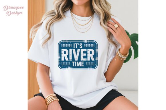 Download It's River Time Distressed Sign PNG - Premium Resources