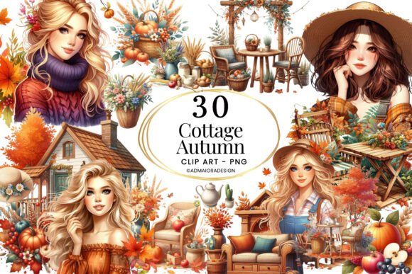 Download Cottage Autumn Clip Art - Premium Resources