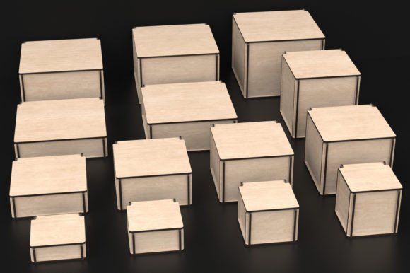 Download Laser Cut Wooden Box Pack 1 Svg Files - Wooden Collection