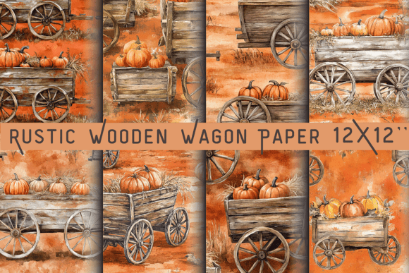 Download Rustic Wooden Wagon Paper - Wooden Collection