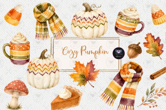 Download Cozy Fall Pumpkin Clipart - Cozy Collection