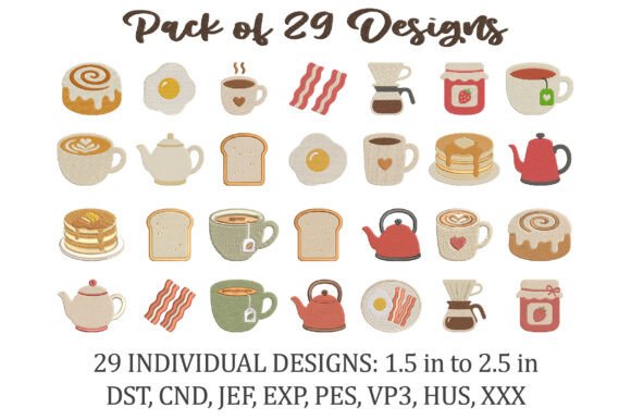 Download Cozy Breakfast Mini Embroidery Bundle - Cozy Collection