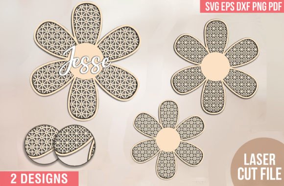 Download Daisy Wooden Flower SVG Bundle Design - Wooden Collection