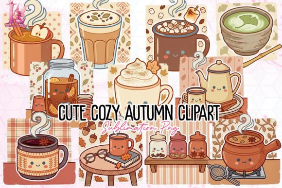 Download Cute Cozy Autumn Clipart PNG - Cozy Collection