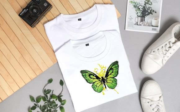 Download Paper Cut Green Watercolor Butterfly SVG - Green Collection