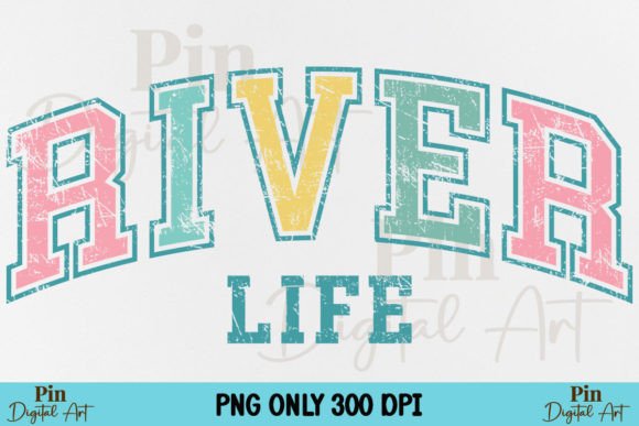 Download River Life PNG Sublimation Retro Summer - River Collection