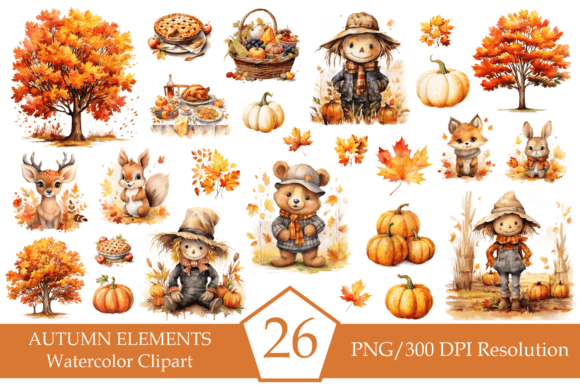 Download Watercolor Cozy Fall, Autumn Clipart - Cozy Collection